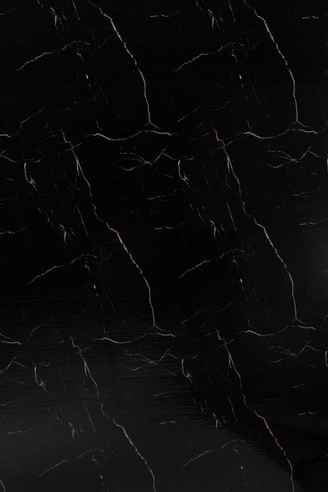 Nero Tunisi - Rotolo Adesivo da Parete Marmorizzato - 120x300 cm colore Nero e Beije 11697-4