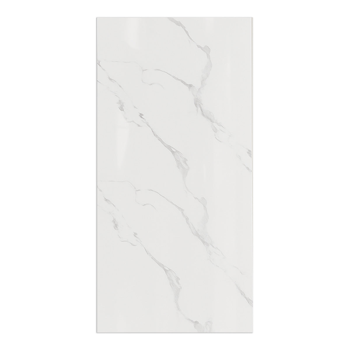Statuario Venato 120×290 - Pannello PVC Rigido Effetto Marmo Lucido