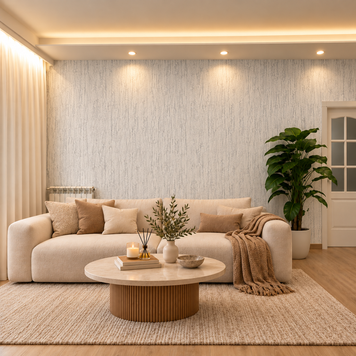 Silver Concrete – Effetto Cemento Grigio Chiaro | 120×300 cm