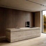 TRAVERTINO ROMANO ✦ Pannello Rigido PVC Opaco 120x280 cm