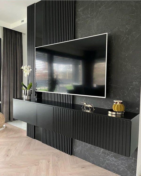 Doga Vulcano da Parete PVC 16x290 - Colore Nero Satinato