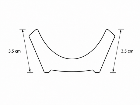 Radius - profilo angolo in polimero da 2 m