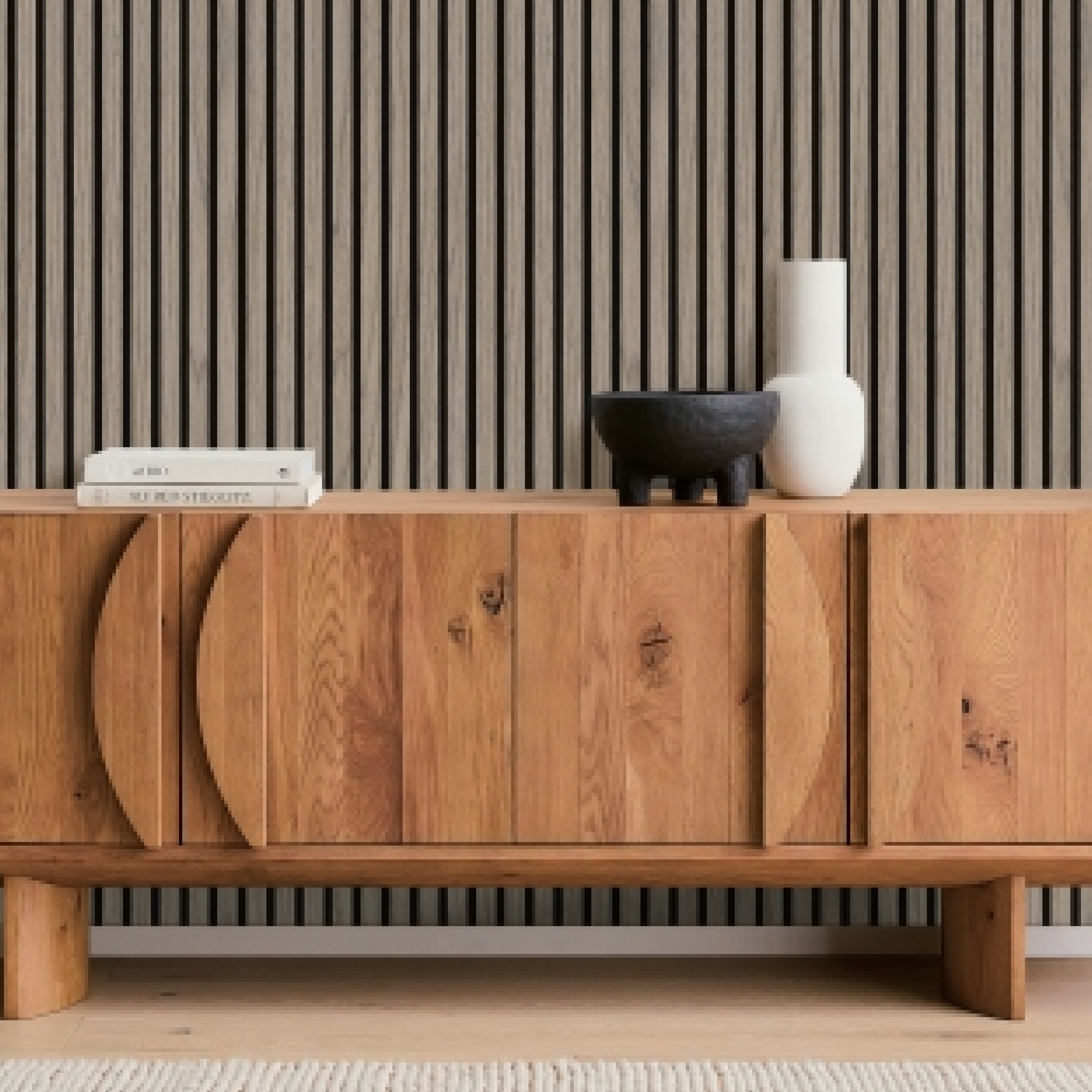 Doga in legno Noce Naturale  Fonoassorbente 16 cm x 290 cm
