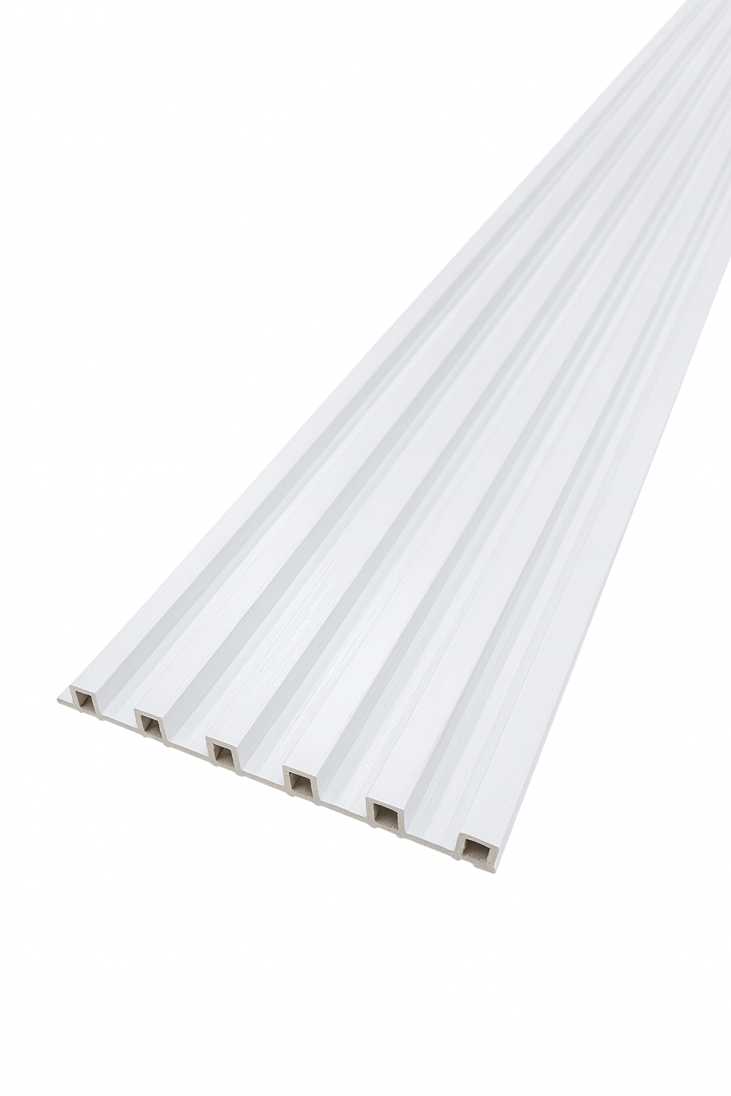 Doga in PVC Bianco 16x290 cm - Listelli Sottili Effetto Legno