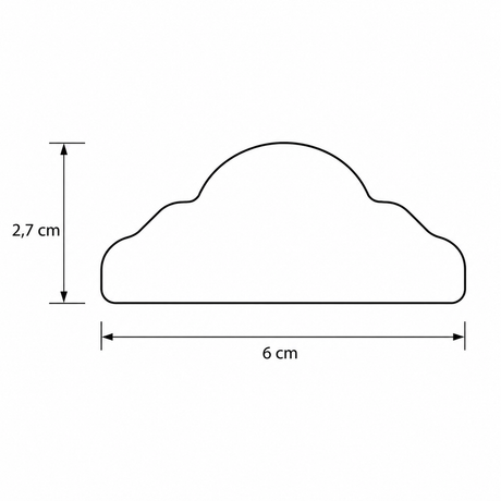 PARIGI 6cm - set 10 Pezzi Profilo Boiserie Polimero da 2 Metri