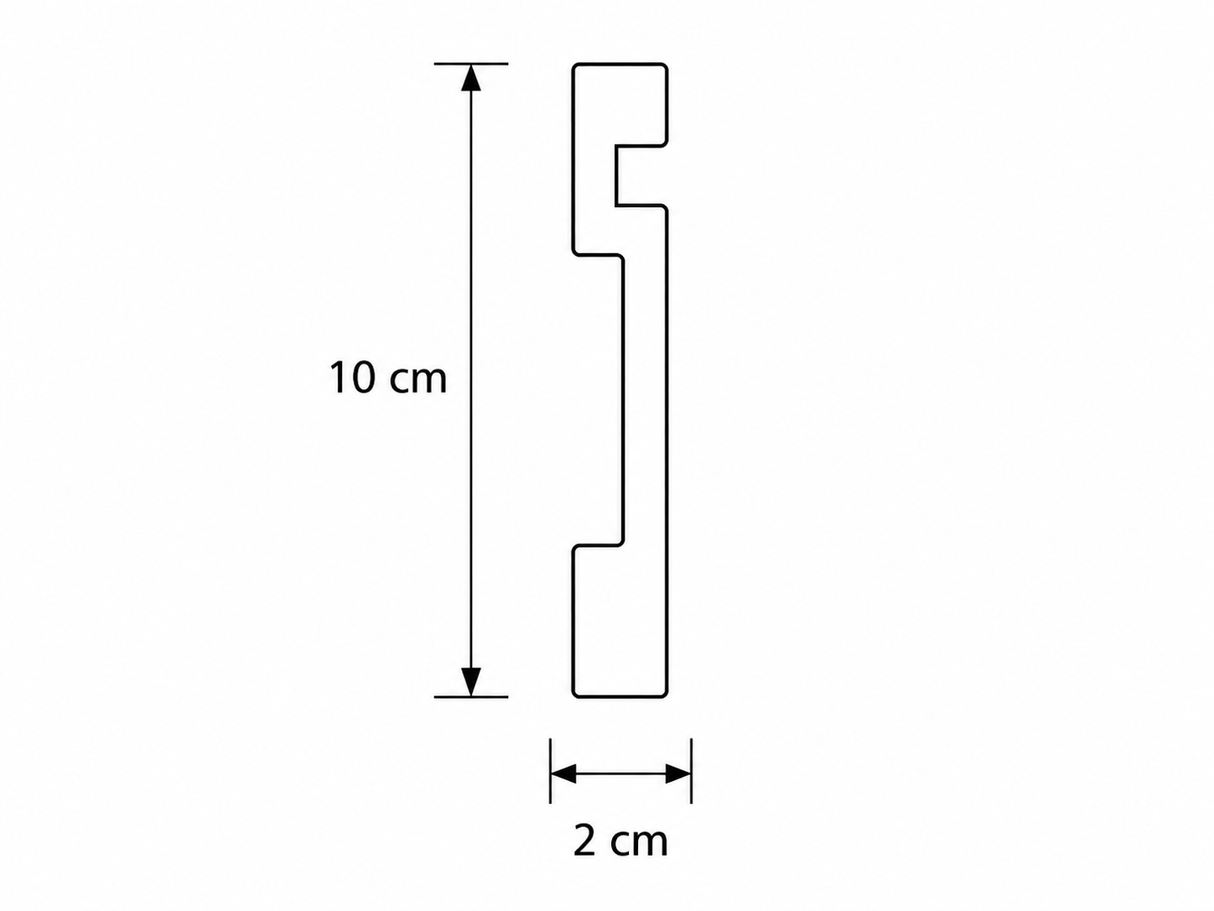 regent - battiscopa in polimero da 10cm